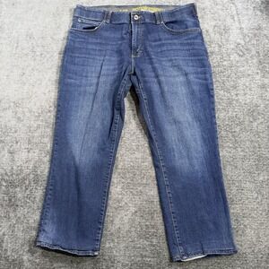 Lee Motion Stretch Jeans Men's 38x29 Relaxed Fit Straight Leg Pants Blue Denim